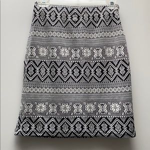 Black & White Pencil Skirt